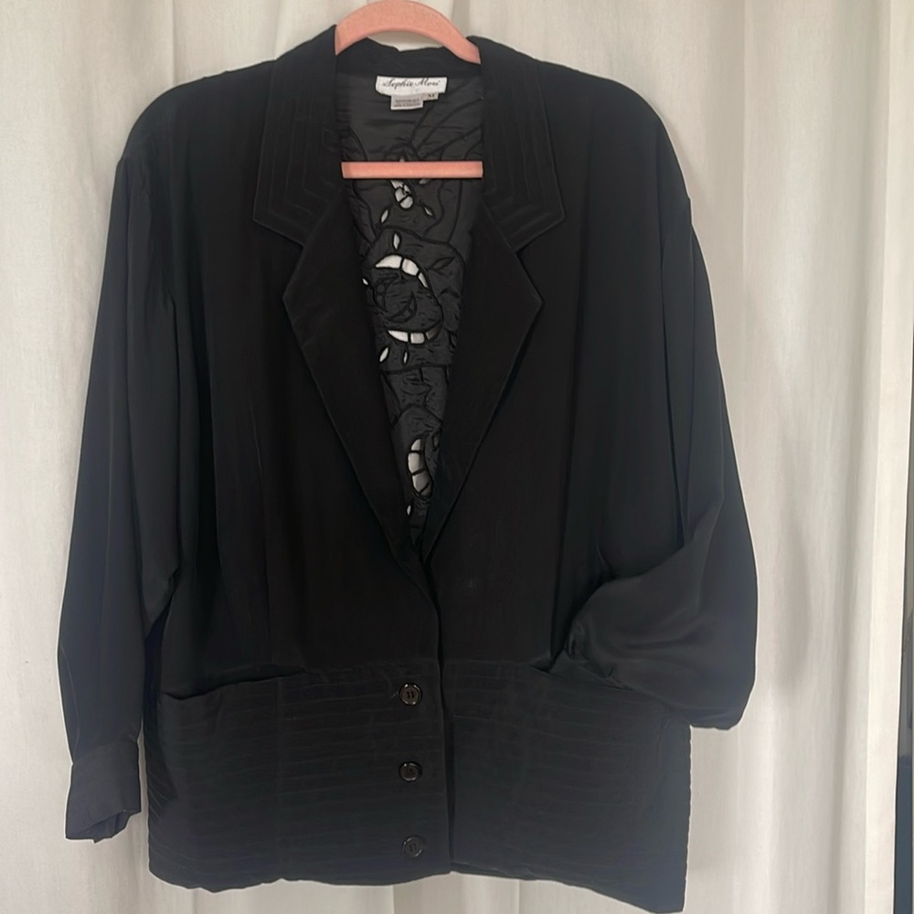 Black Silk Jacket - image 1